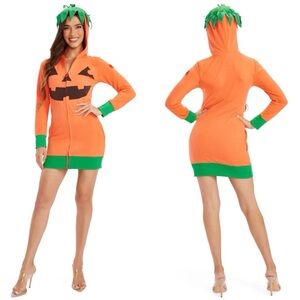 Tipsy Elves Orange and Green Pumpkin Costume